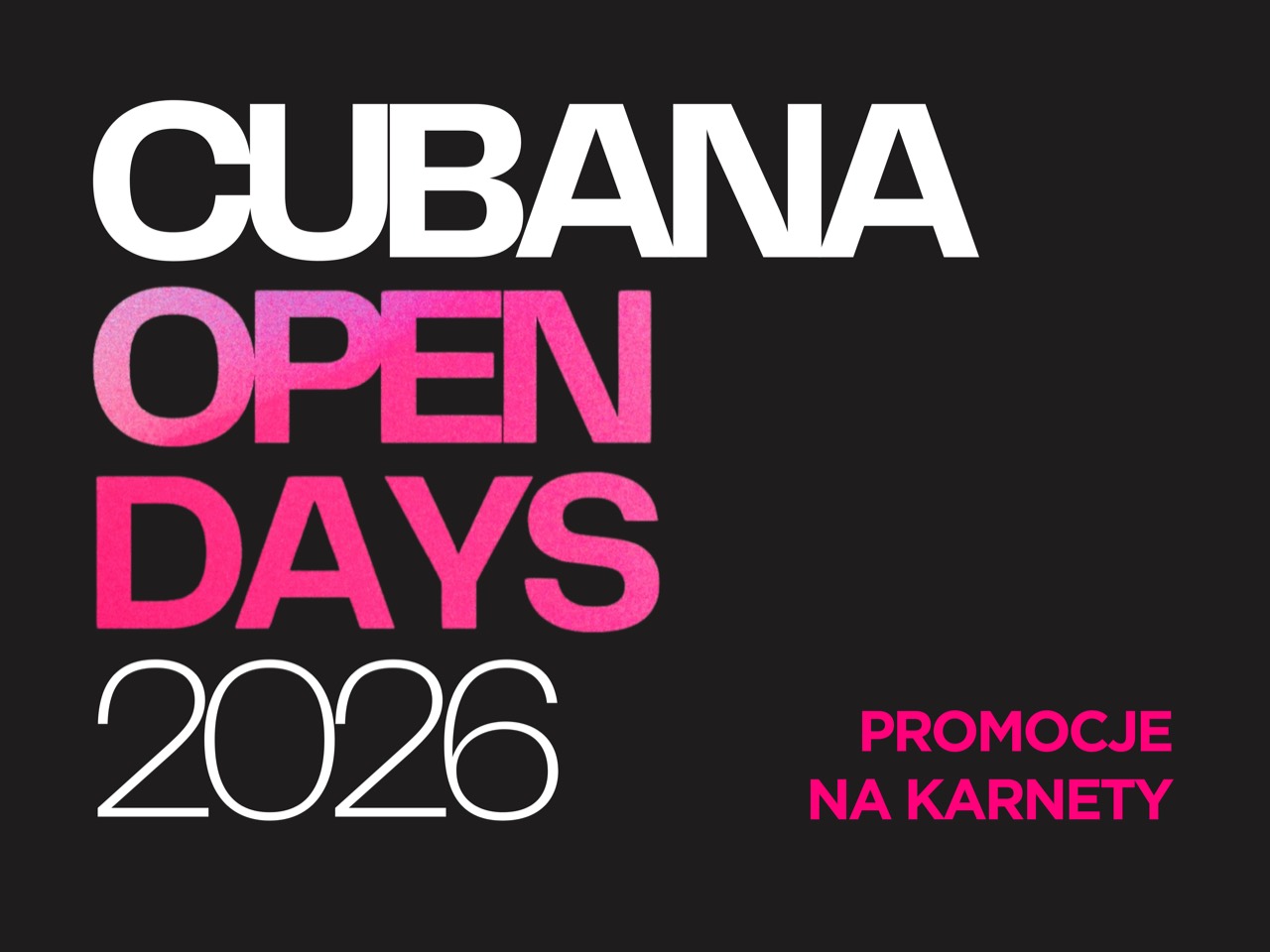 Cubana Open Week 2026
